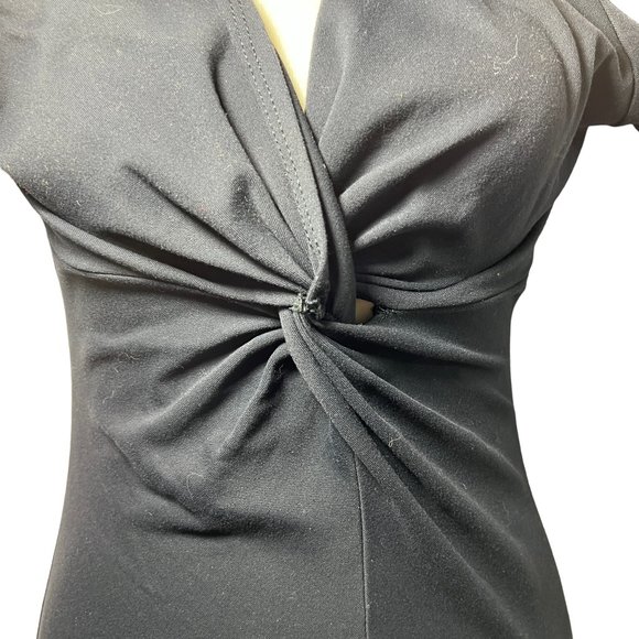 Like New PRANA Black Short Sleeve Twist Front Top Size Medium - Picture 2 of 7